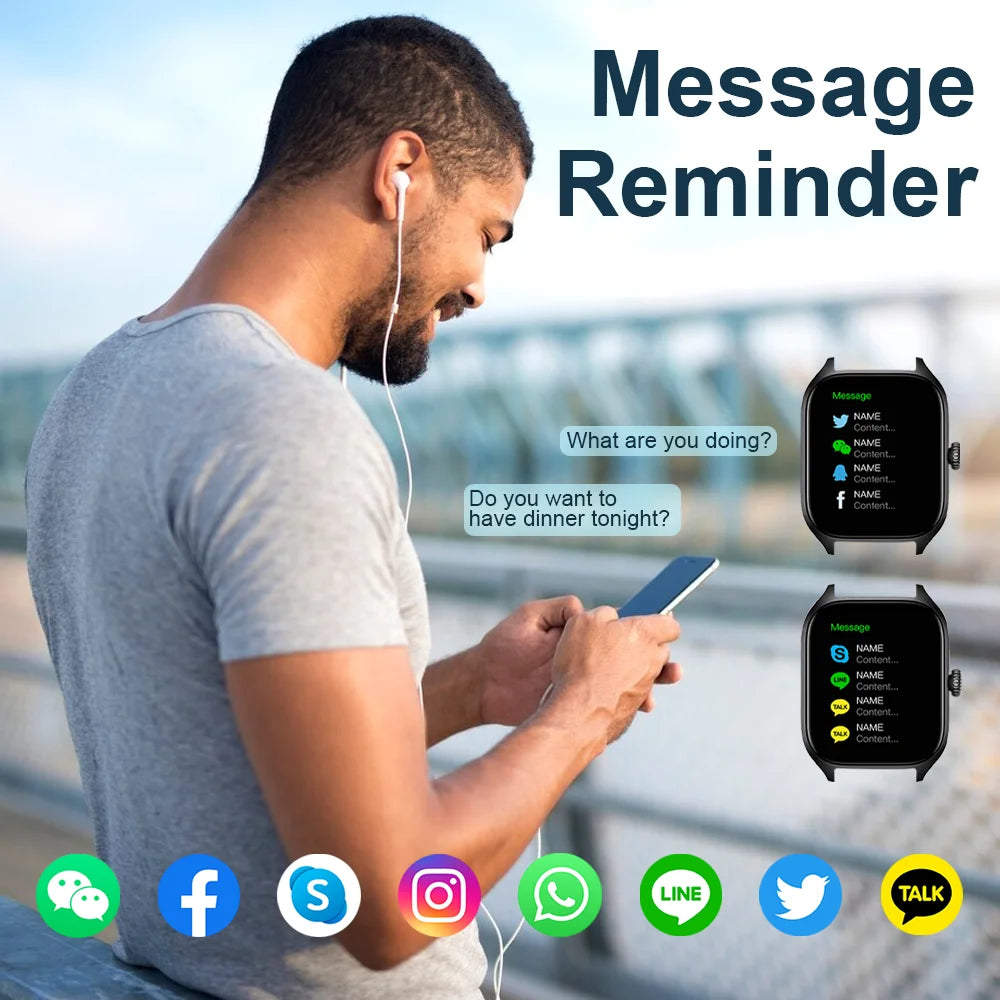LAXASFIT 2026 New H9 Smartwatch Dial to Answer Calls Calorie Tracking Heart Rate Blood Oxygen Monitoring Bluetooth Smartwatch